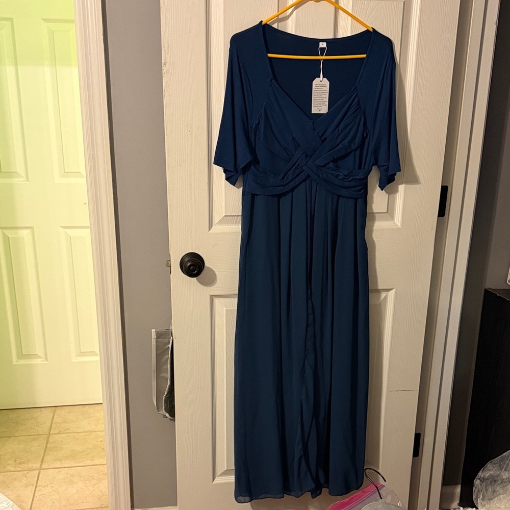 Elegant Blue Maxi Dress